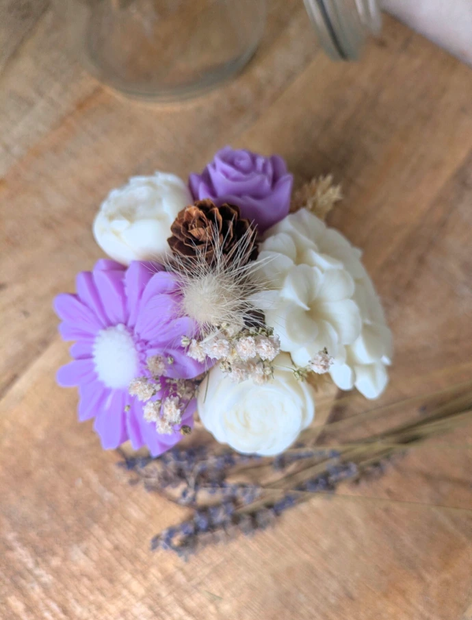 bouquet fondant fleur violet