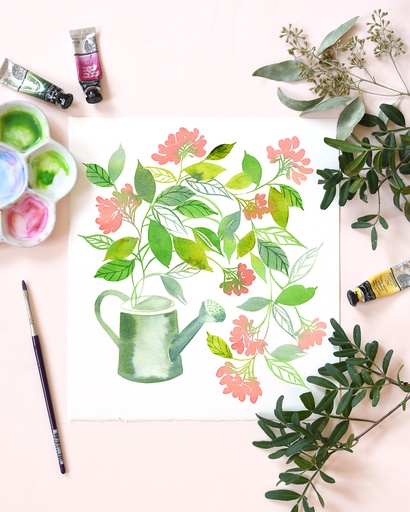 Atelier aquarelle végétale